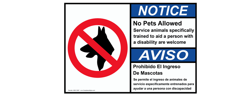 No Pets Policy